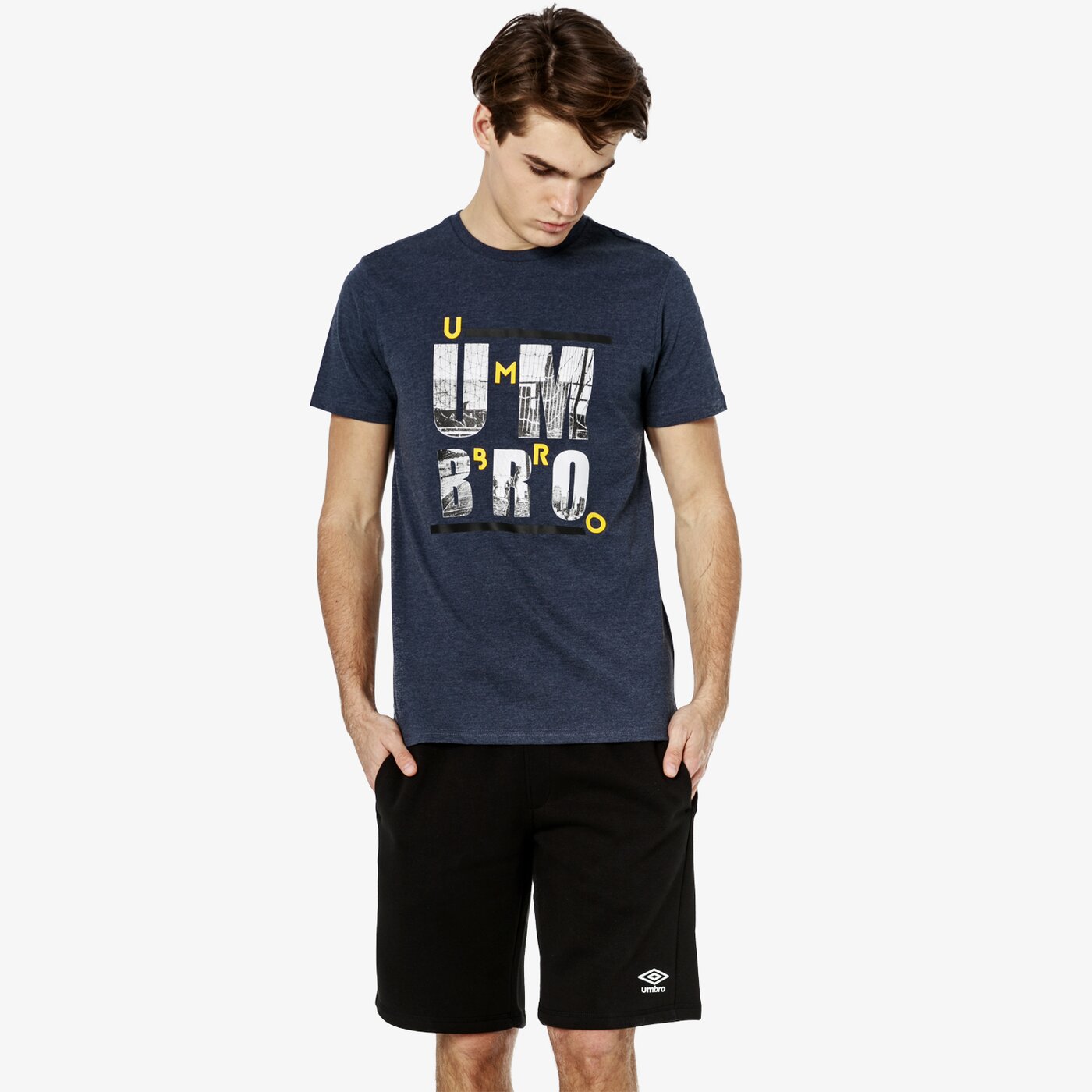 Koszulka męska UMBRO T-SHIRT SS LIANTO ul19tsm43001 kolor granatowy