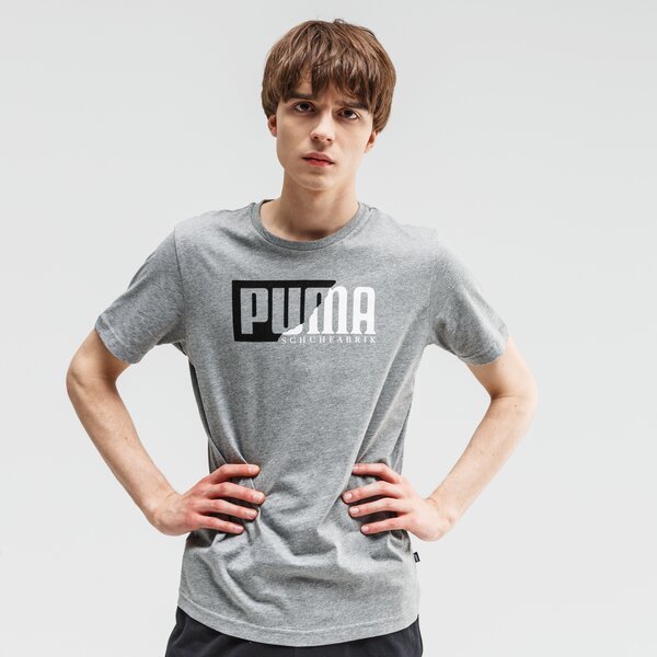 Koszulka męska PUMA T-SHIRT FLOCK GRAPHIC 581910 03 kolor szary