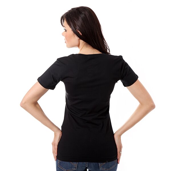 Koszulka damska NIKE T-SHIRT TEE MID V-EMBRD SWOOSH 547468010 kolor czarny