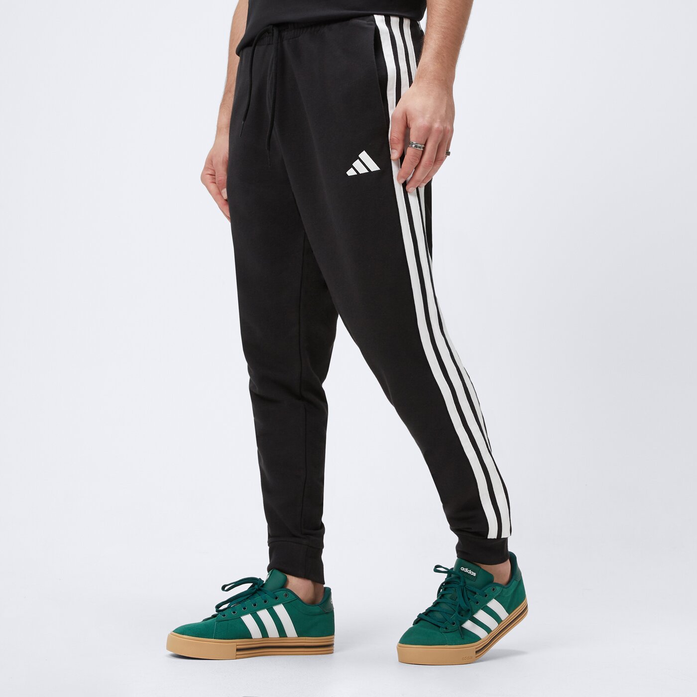 Spodnie dresowe męskie ADIDAS SPODNIE M 3S FT TC PT jd1881 kolor czarny