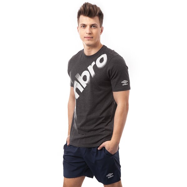Koszulka męska UMBRO T-SHIRT GRAPHIC COTTON 63062u1ap kolor szary