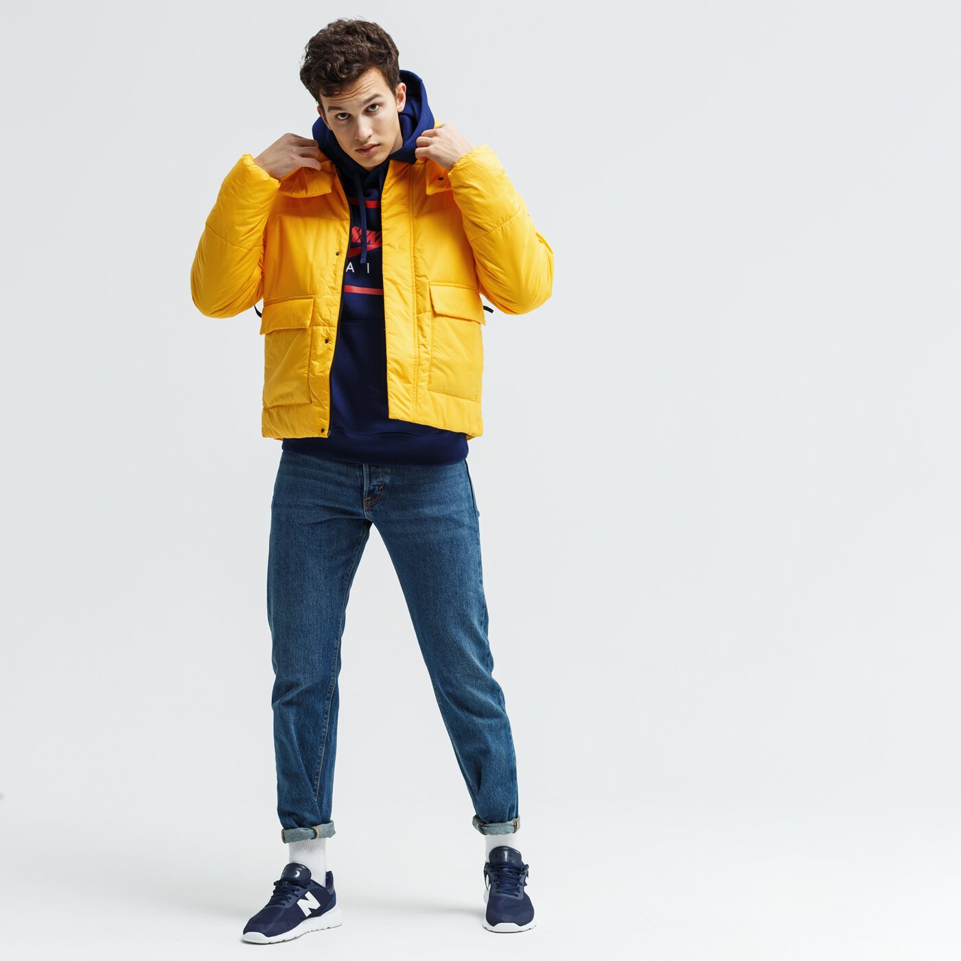 Bluza męska NIKE BLUZA Z KAPTUREM M NSW PO HOODIE  ci1052-492 kolor granatowy