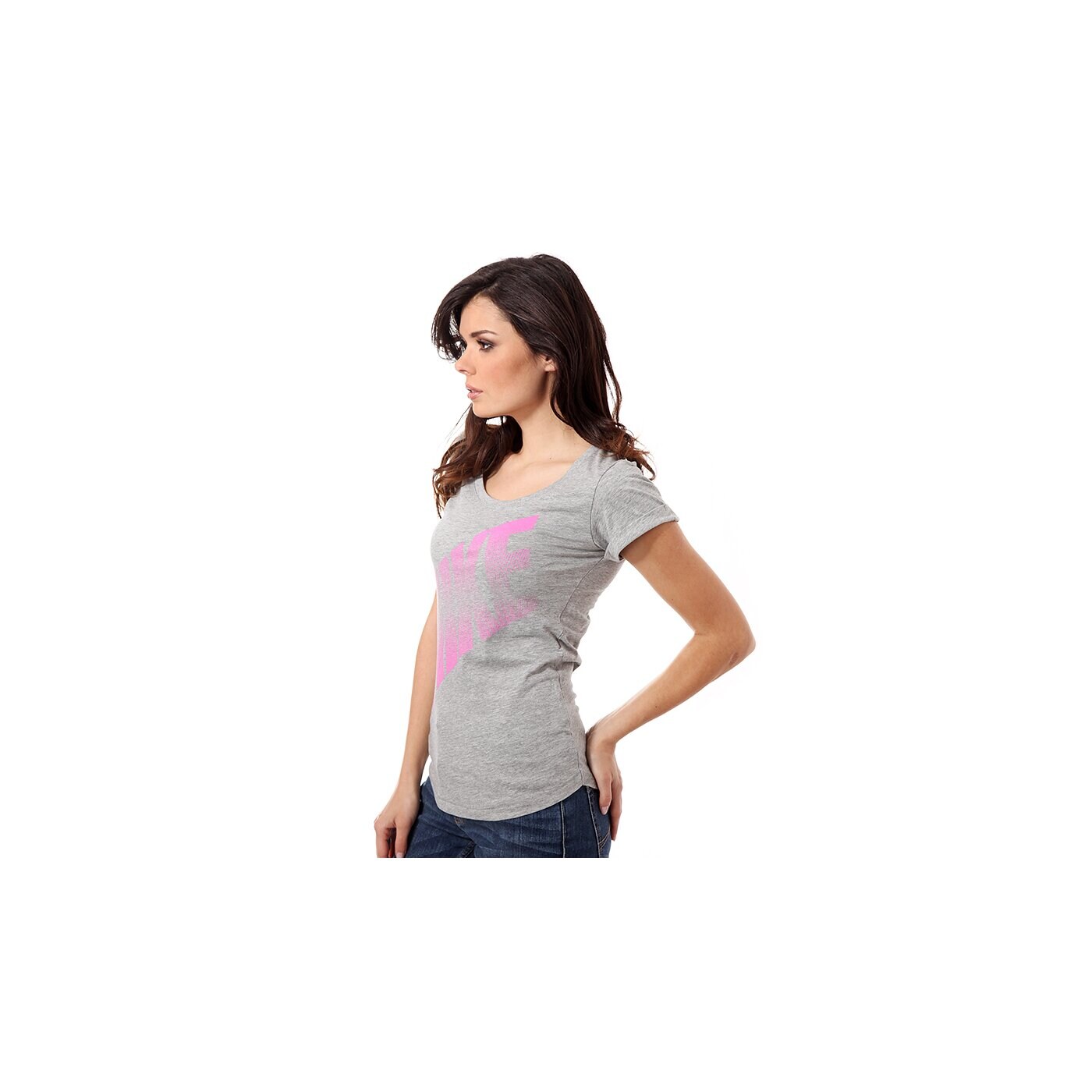 Koszulka damska NIKE T-SHIRT PREP TEE 616059063 kolor szary