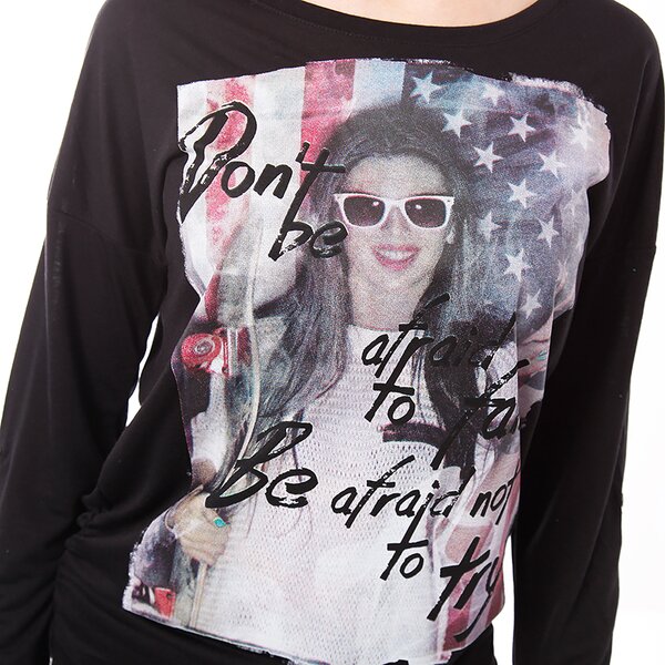 Koszulka damska CONFRONT T-SHIRT L\S LISOO cfv14tsd01001 kolor czarny