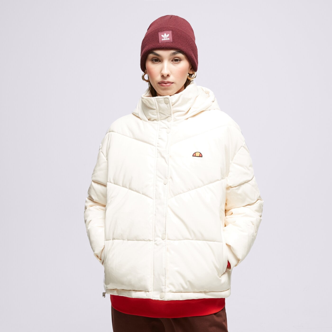 Kurtka zimowa damska ELLESSE KURTKA PUCHOWA TARANTINO OFF WHT PADDED JACKET sgt19170904 kolor beżowy