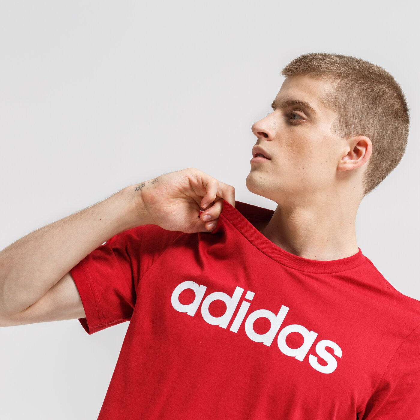 Koszulka męska ADIDAS T-SHIRT SS E LIN fi0865 kolor czerwony