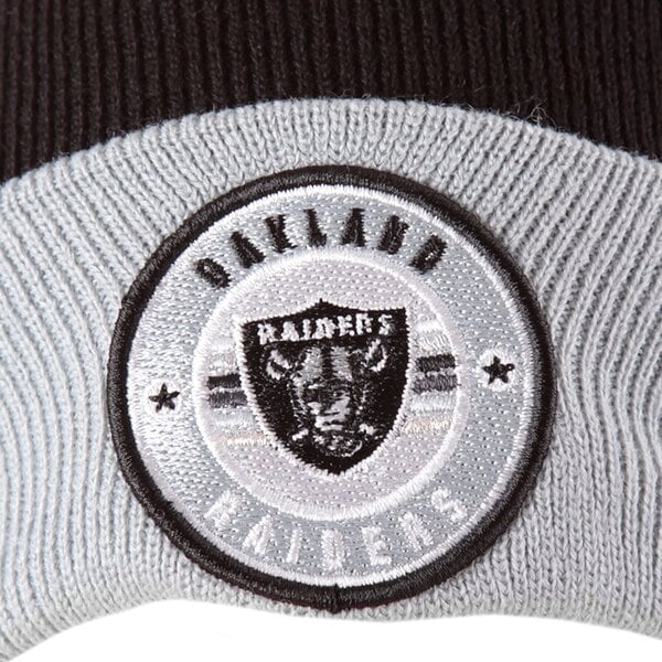 Czapka zimowa damska NEW ERA CZAPKA CIRCLE KNIT OAKLAND RAIDERS 10830687 kolor czarny