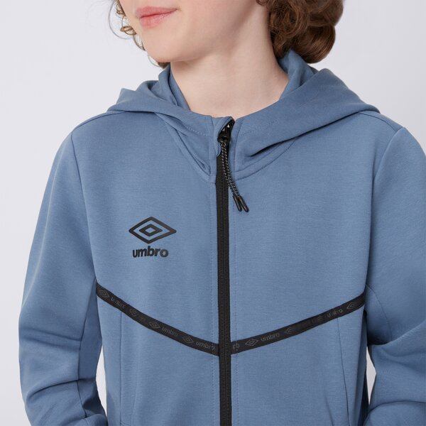 Bluza dziecięca UMBRO BLUZA ROZPINANA Z KAPTUREM TECH FULL ZIP JR ul125blmj0102 kolor niebieski