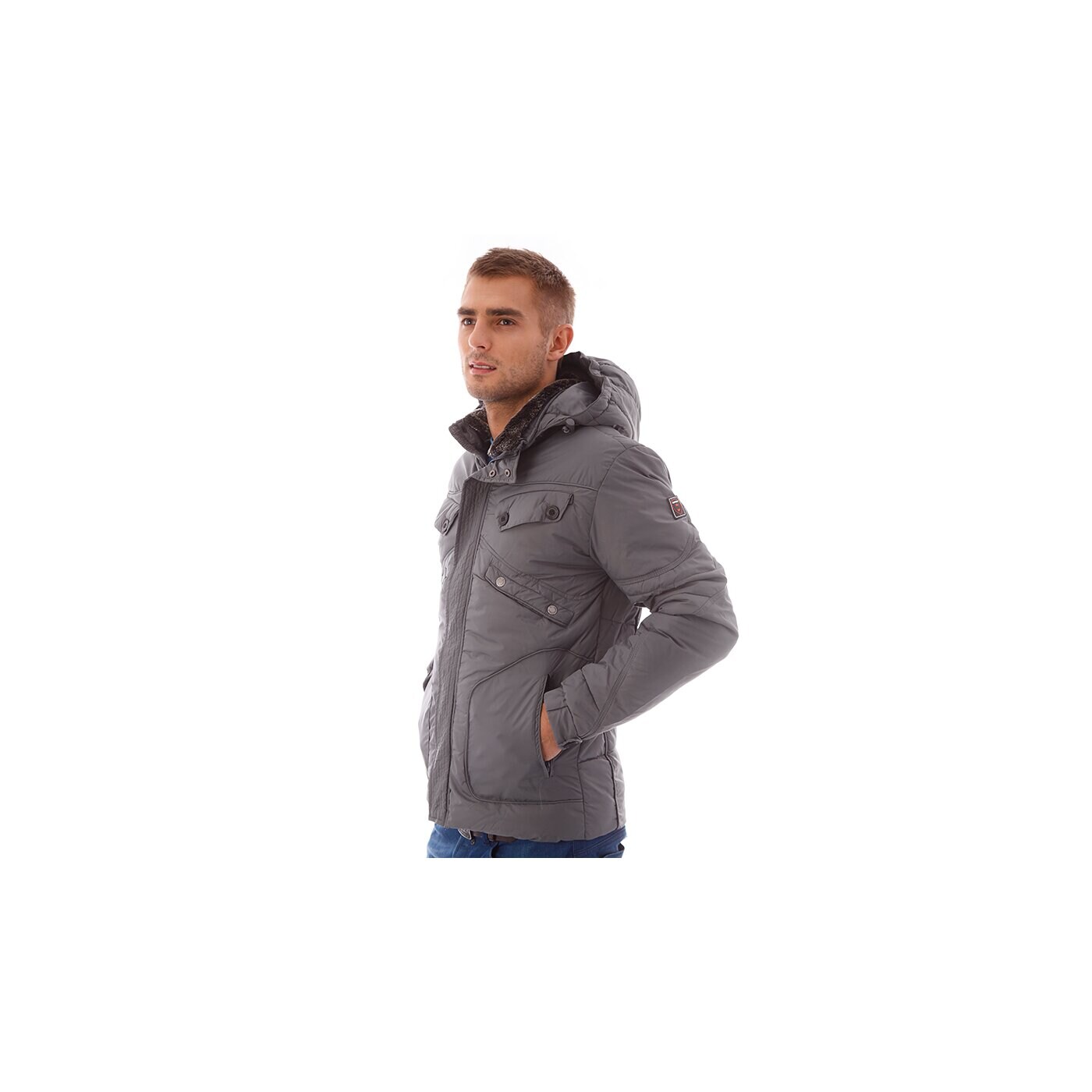 Kurtka zimowa męska CONFRONT KURTKA DON cf33kum01434 kolor szary