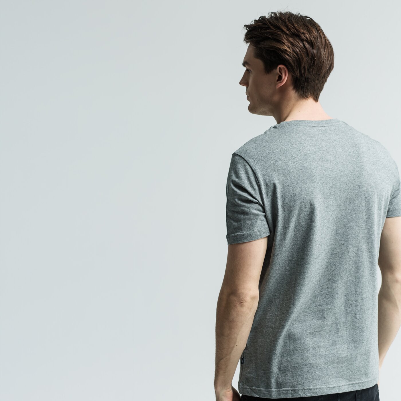 Koszulka męska PUMA T-SHIRT SS CHECK GRAPHIC 85407303 kolor szary