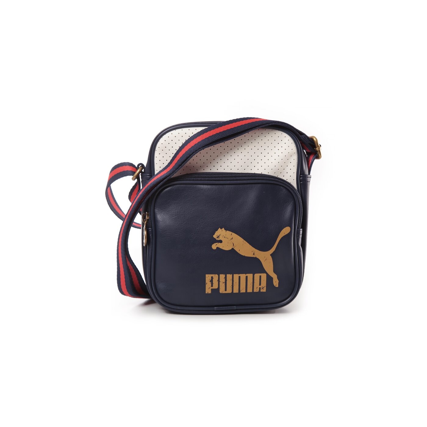 Torba sportowa damska PUMA TOREBKA ORIGINALS PORTABLE PEACOAT-WHITE 7308103 kolor granatowy