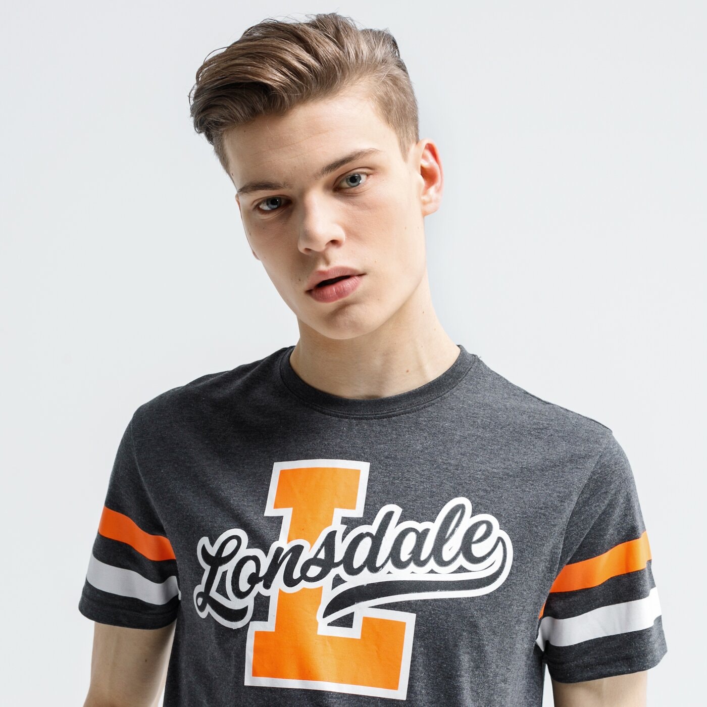 Koszulka męska LONSDALE T-SHIRT FRAMLINGHAM 115002-1036 kolor szary