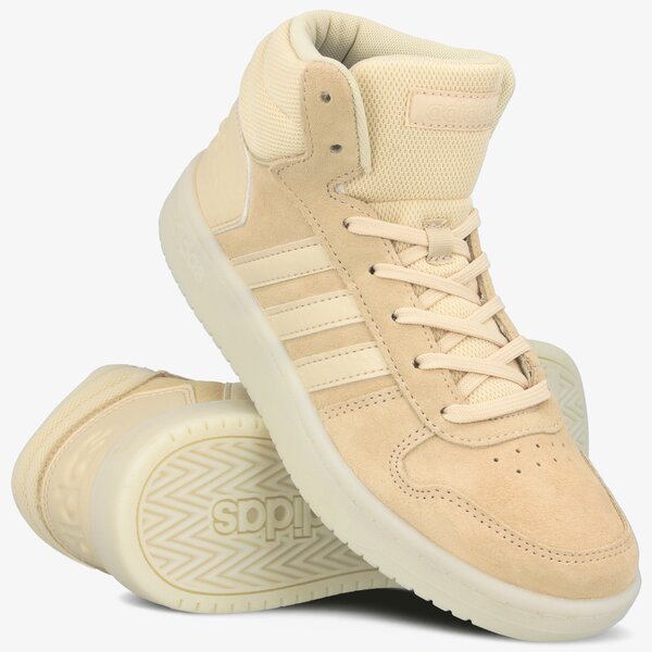 Buty sportowe damskie ADIDAS HOOPS 2.0 MID ee7894 kolor beżowy