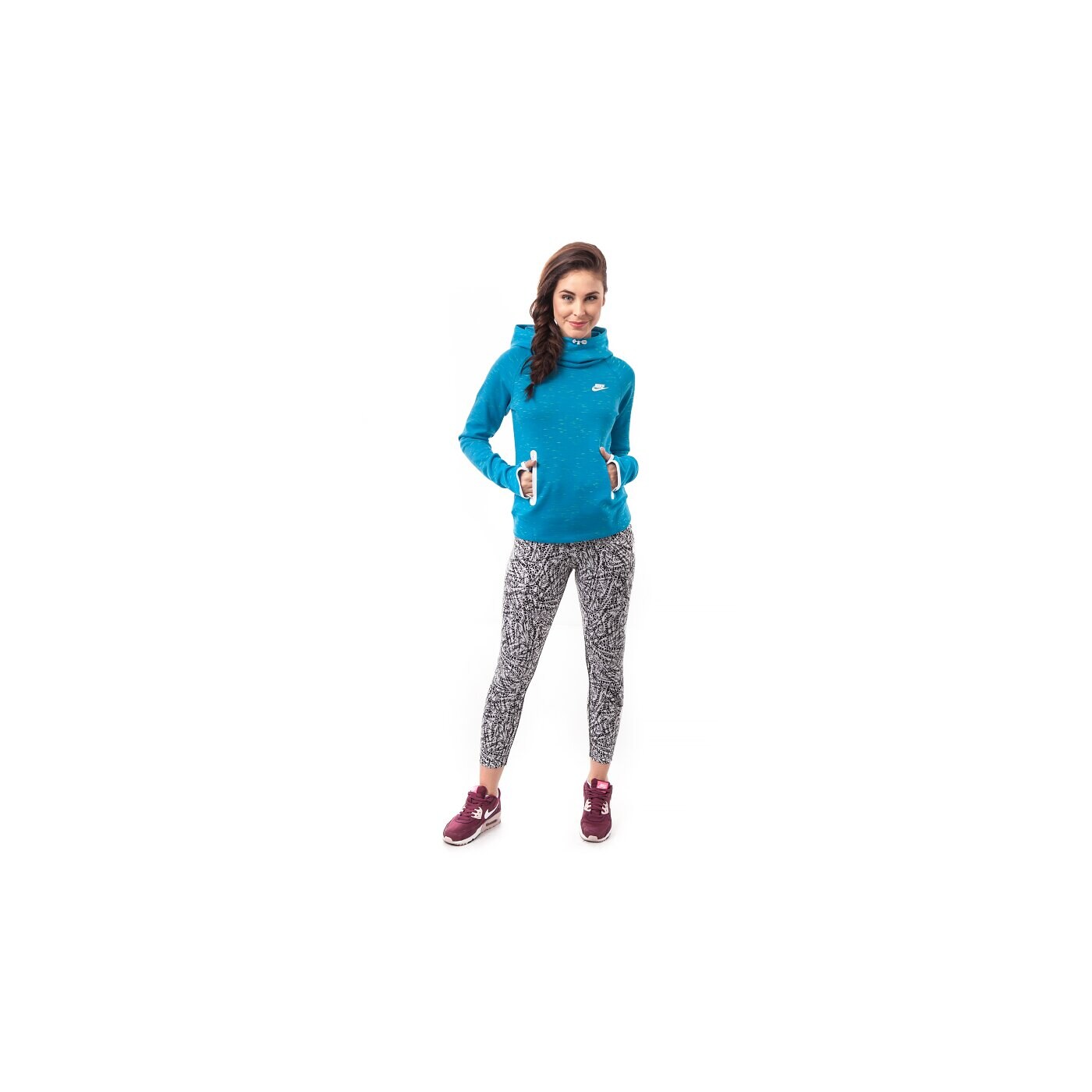 Bluza damska NIKE BLUZA TECH FLEECE HOODIE 642663413 kolor niebieski