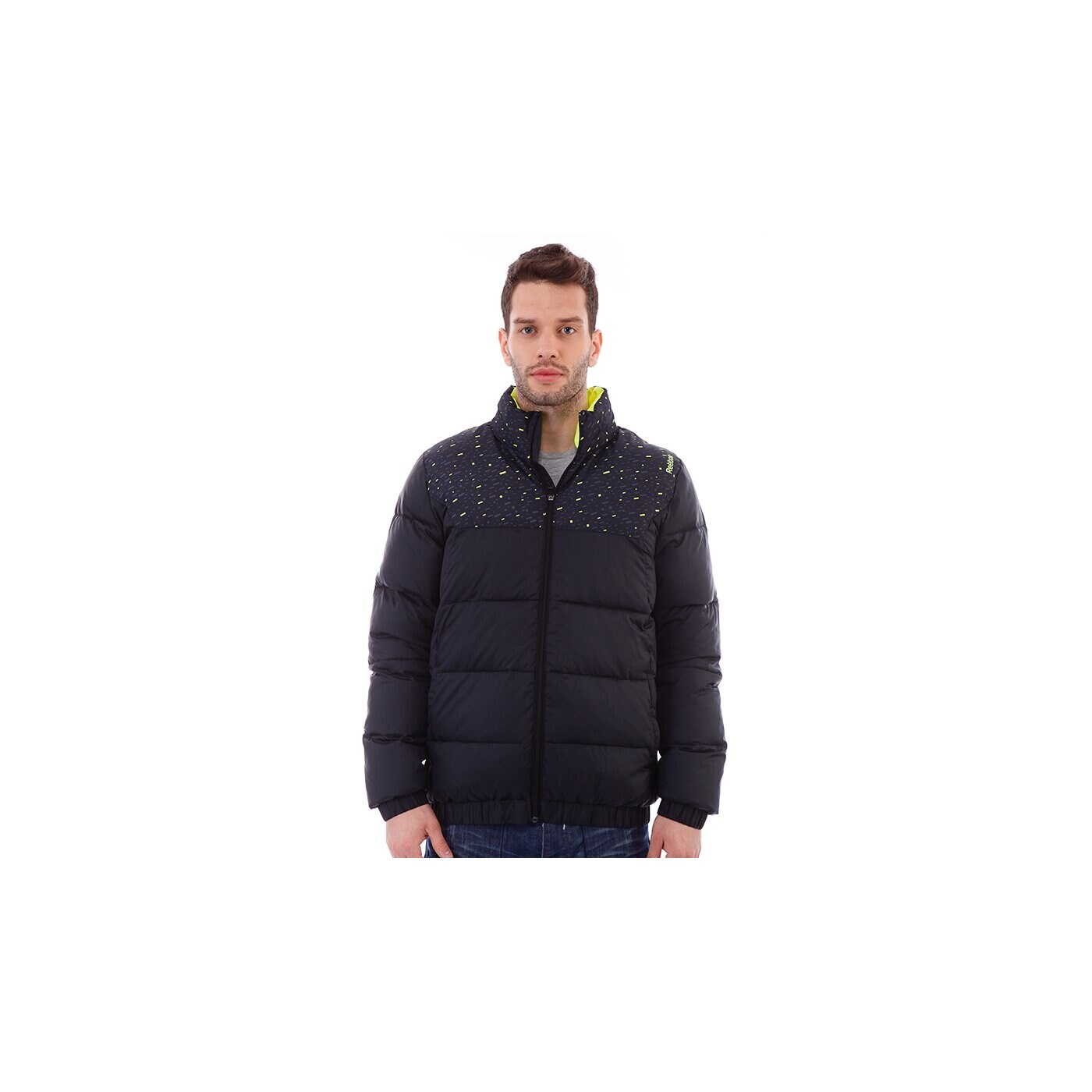 Kurtka zimowa męska REEBOK KURTKA JCKT AOP DWNEFF z58113 kolor brązowy