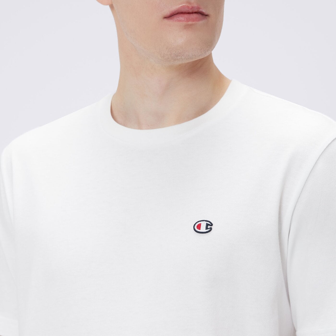 Koszulka męska CHAMPION T-SHIRT CREWNECK TEE 220453ww001 kolor biały