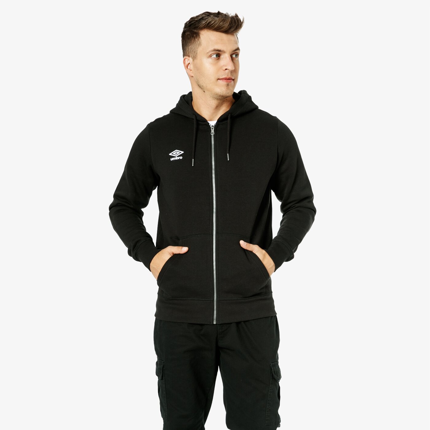 HTH × UMBRO zip hoodie Umbro Fw Terrace Zip Hoodie Jacke Schwarz / Gunmetal