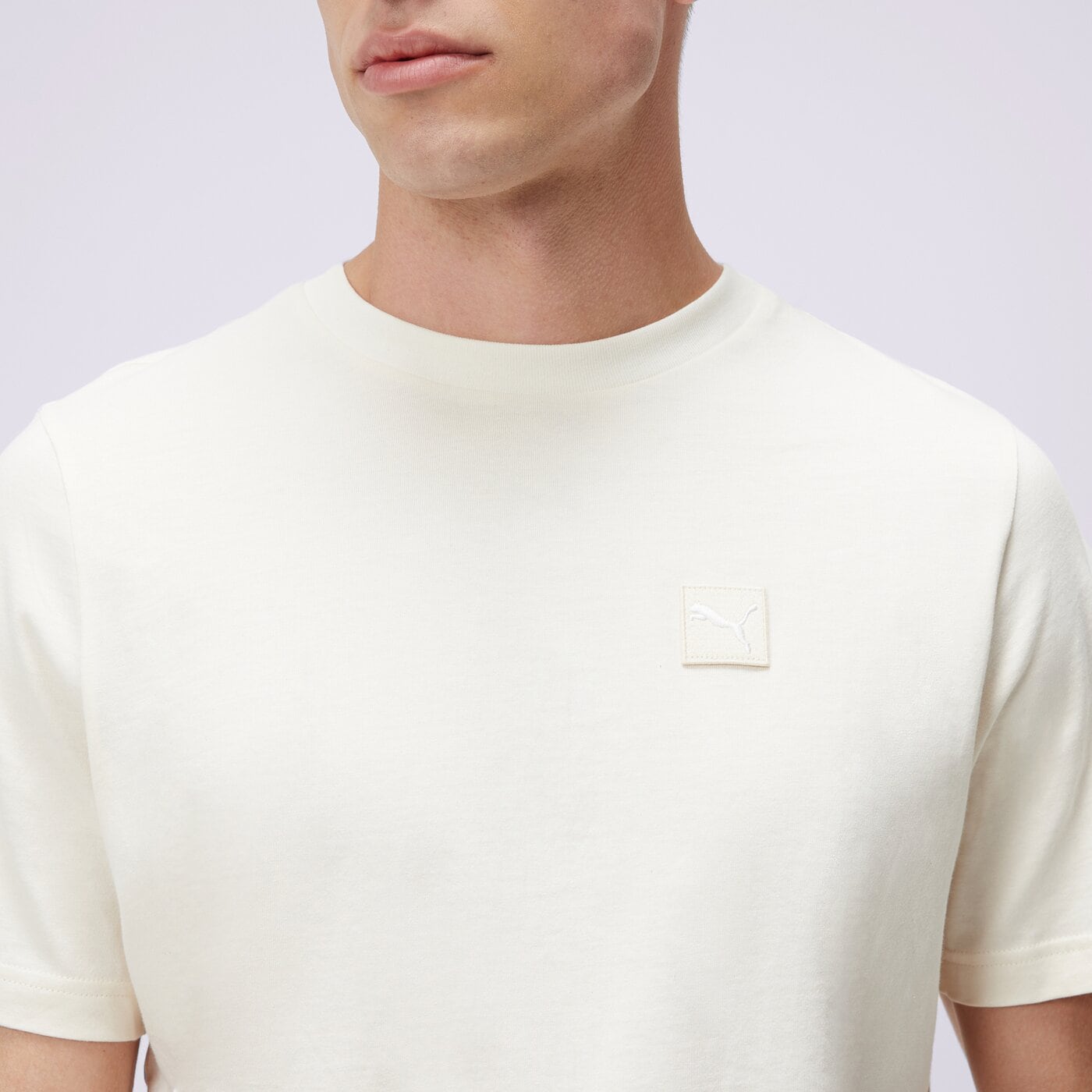 Koszulka męska PUMA T-SHIRT ESS ELEVATED 68472699 kolor beżowy