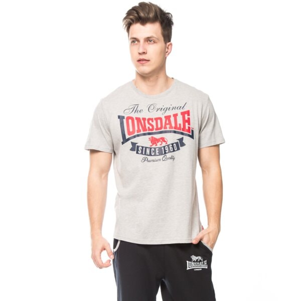 Koszulka męska LONSDALE T-SHIRT CORRIE 1155441004 kolor szary