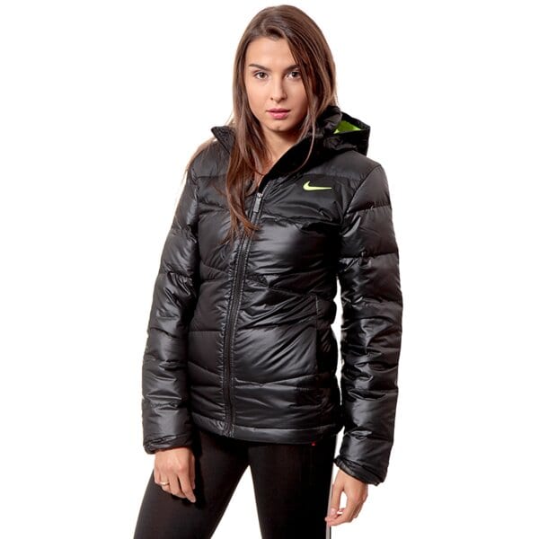 Kurtka zimowa damska NIKE KURTKA ALLIANCE JKT - 550 HOODED 626977010 kolor czarny