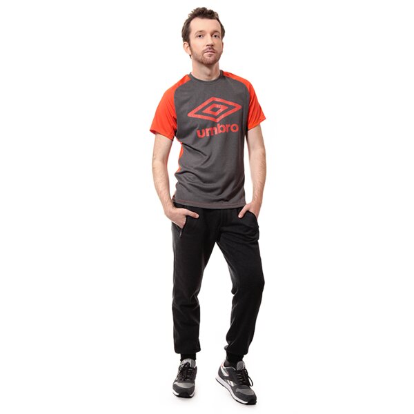 Koszulka męska UMBRO T-SHIRT UX TRAINING HI-VIS POLY 62599ucmj kolor czerwony