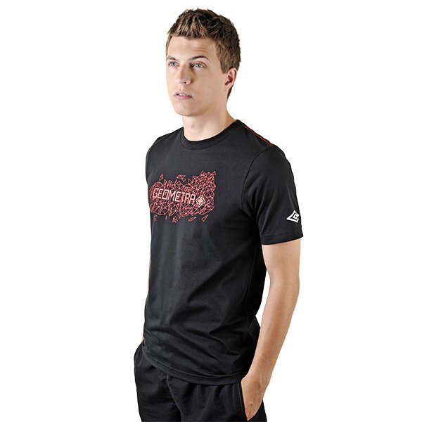 Koszulka męska UMBRO T-SHIRT GEOMETRA GRAPHIC CVC TEE 60799ucgd kolor czarny