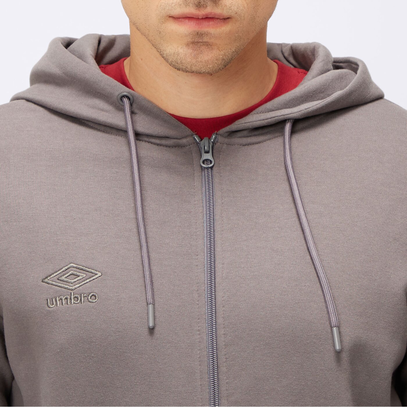 Bluza męska UMBRO BLUZA ROZPINANA Z KAPTUREM GALLO II ul324blm90001 kolor szary