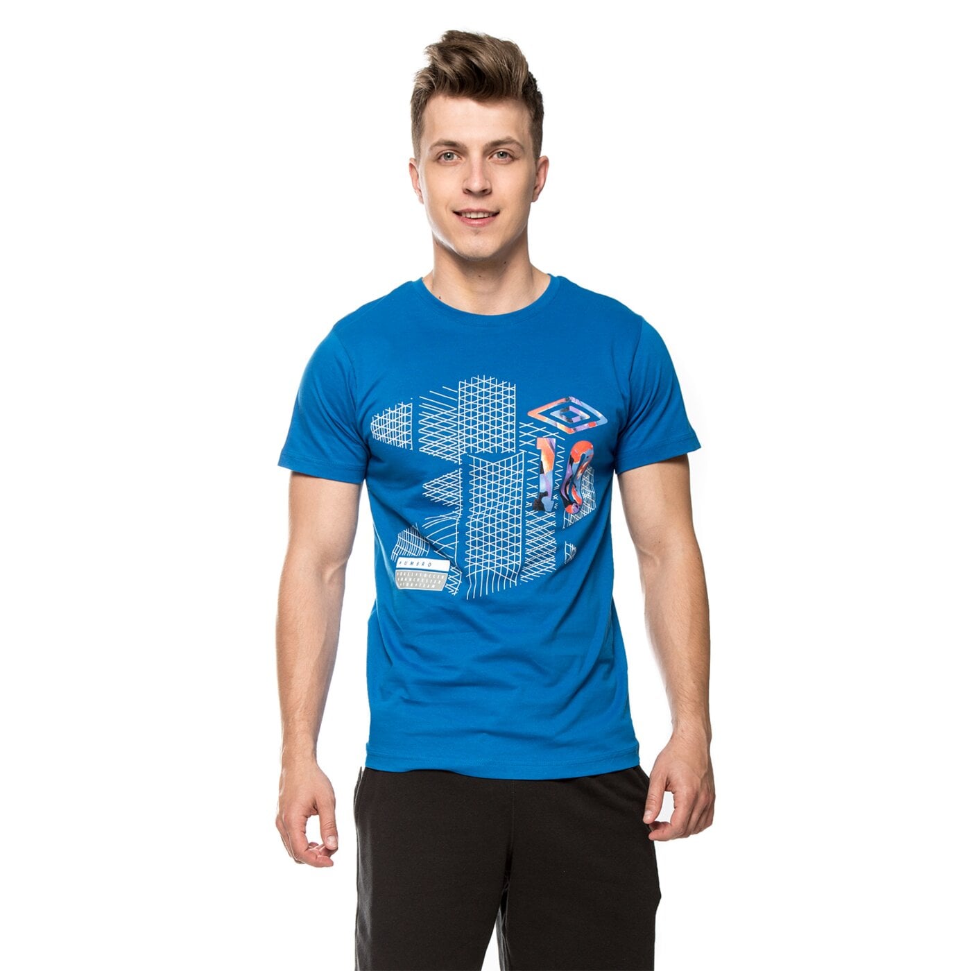 Koszulka męska UMBRO T-SHIRT JAWA ul16tsmpr058 kolor niebieski