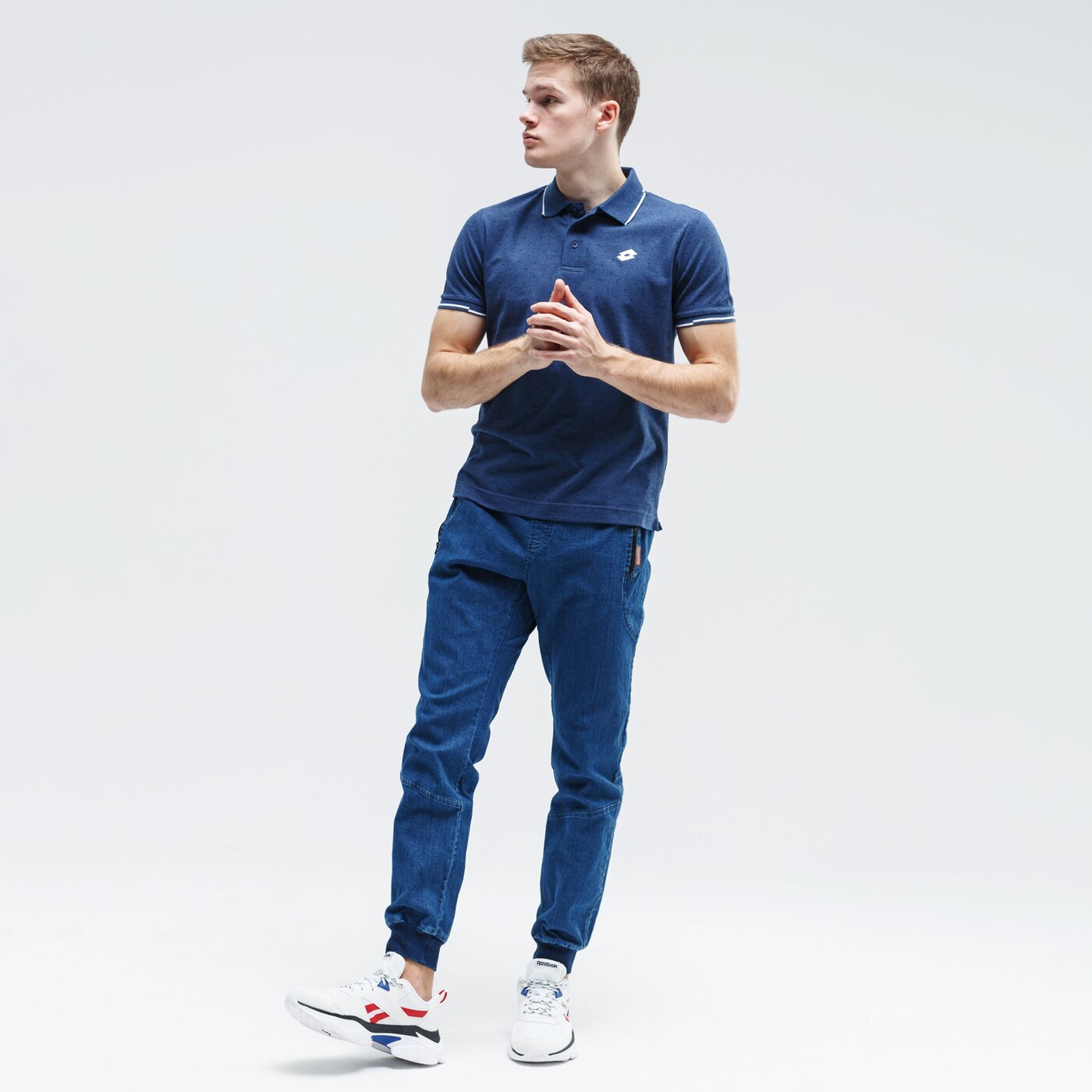 Koszulka polo męska LOTTO POLO ELBA MEL PQ 213346-5s1 kolor granatowy