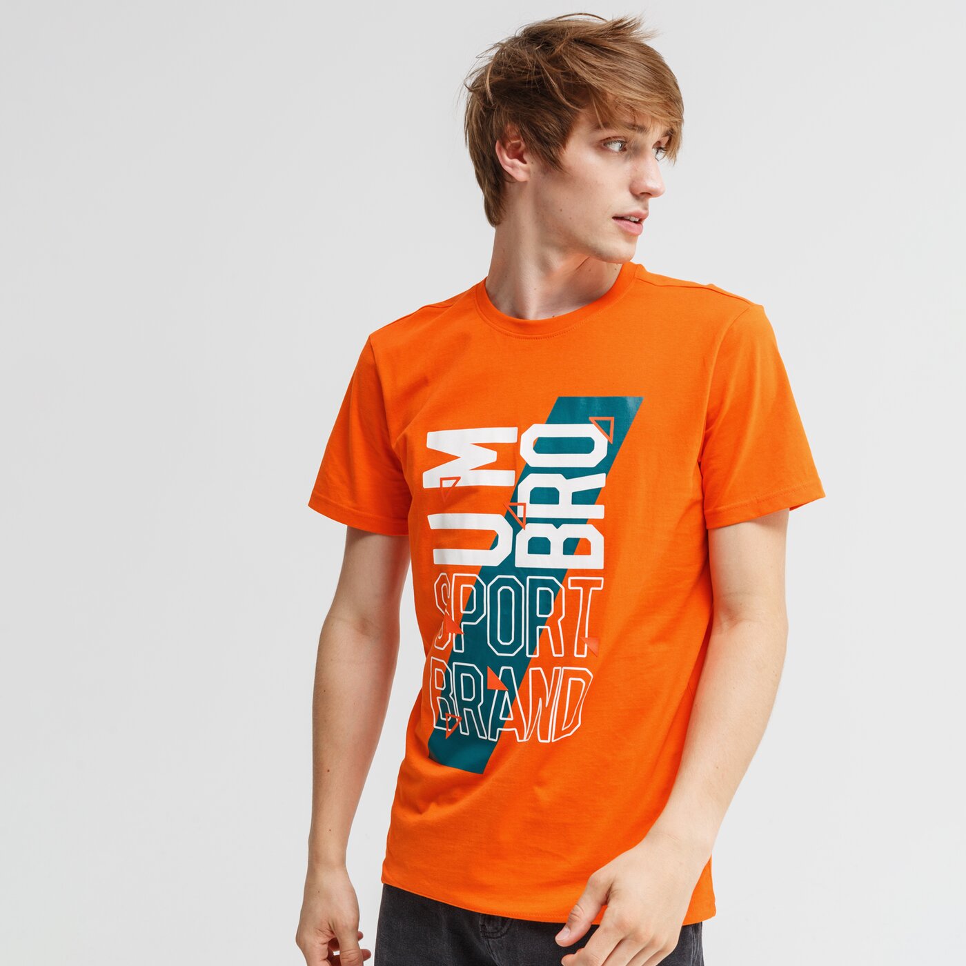 Koszulka męska UMBRO T-SHIRT ALGO ul120tsm36002 kolor pomarańczowy