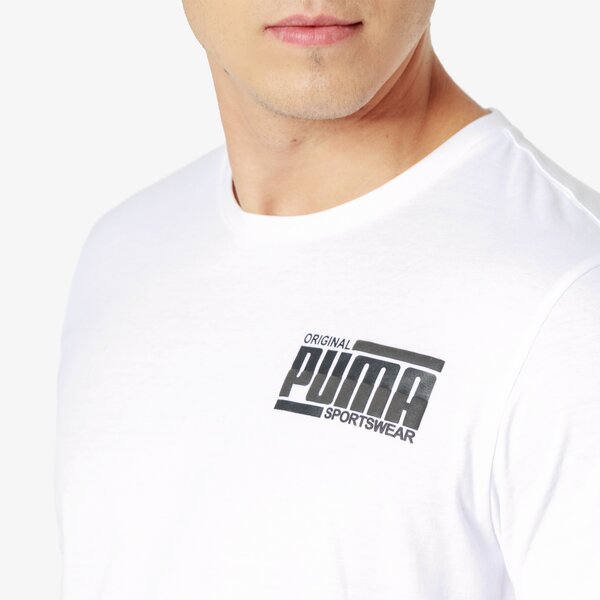 Koszulka męska PUMA T-SHIRT SS ATHLETICS ELEVATED 85230502 kolor biały