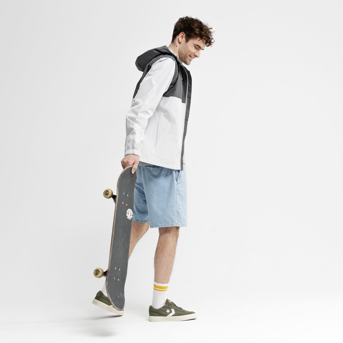 Koszulka męska ADIDAS T-SHIRT SS E LIN BRUSH T dv3051 kolor szary