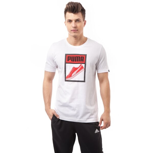 Koszulka męska PUMA T-SHIRT PUMATONGUE 83242402 kolor biały