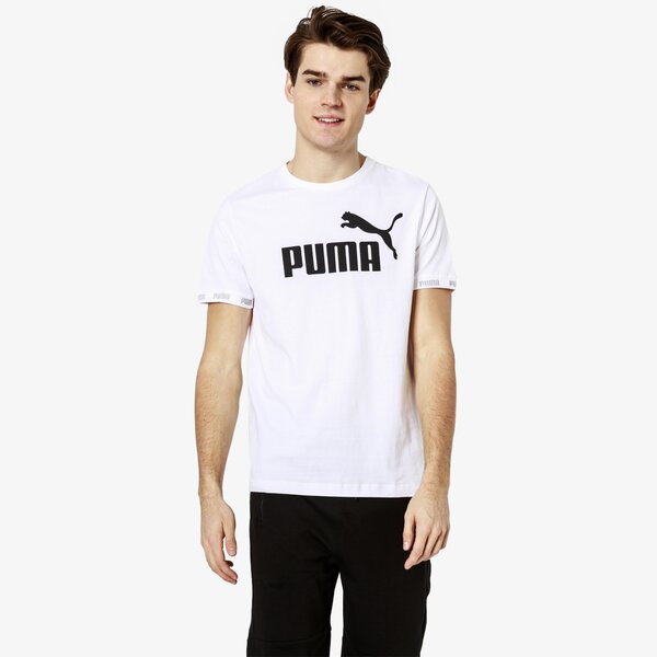 Koszulka męska PUMA T-SHIRT SS AMPLIFIED BIG LOGO 85424202 kolor biały