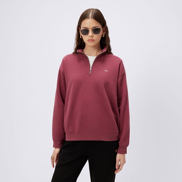 Bluza damska LEVI'S BLUZA ROZPINANA EVERYDAY 1/4 ZIP a7370-0005 kolor bordowy