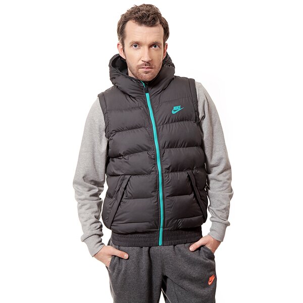 Bezrękawnik męski NIKE KAMIZELKA VEST HOOD PADD WERE 636698060 kolor szary