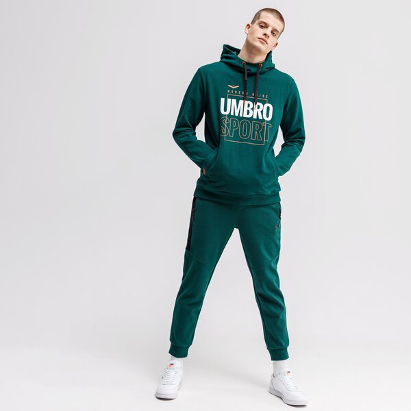 Bluza męska UMBRO BLUZA Z KAPTUREM ANDIE ul121blm37001 kolor zielony