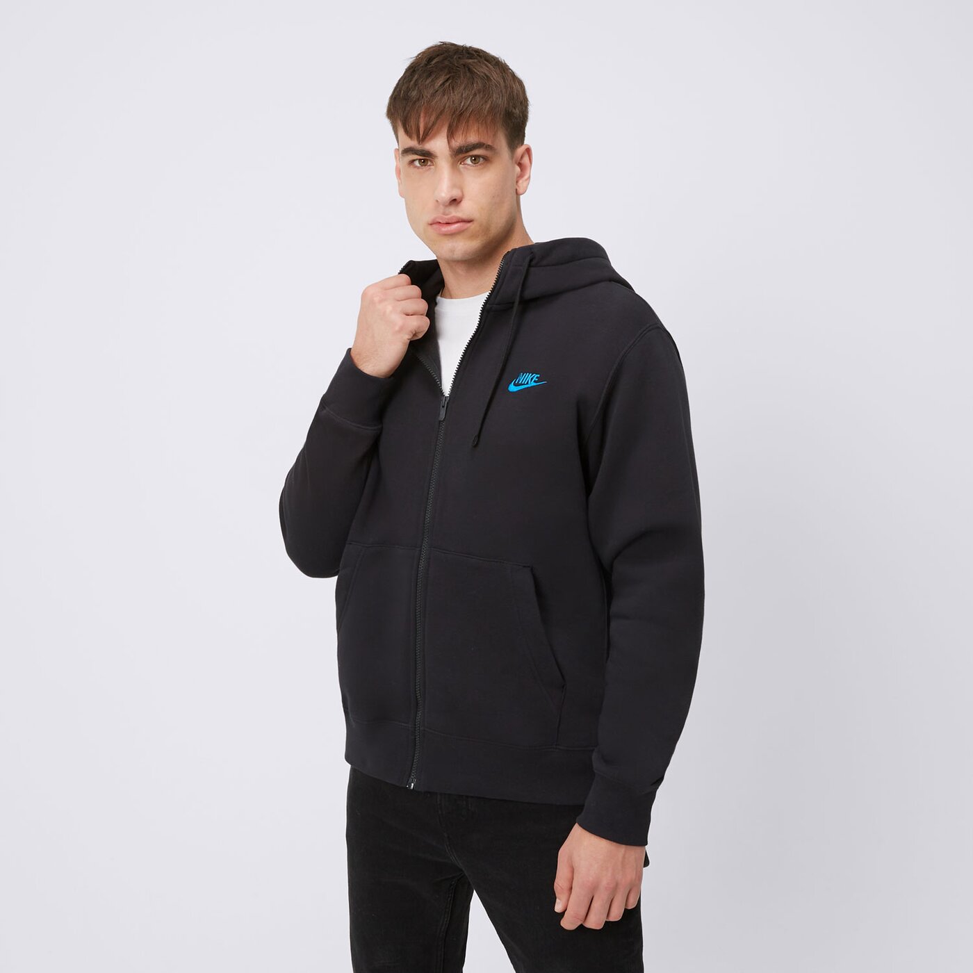 NIKE BLUZA ROZPINANA Z KAPTUREM NSW CLUB DT FZ BB (DQ8384