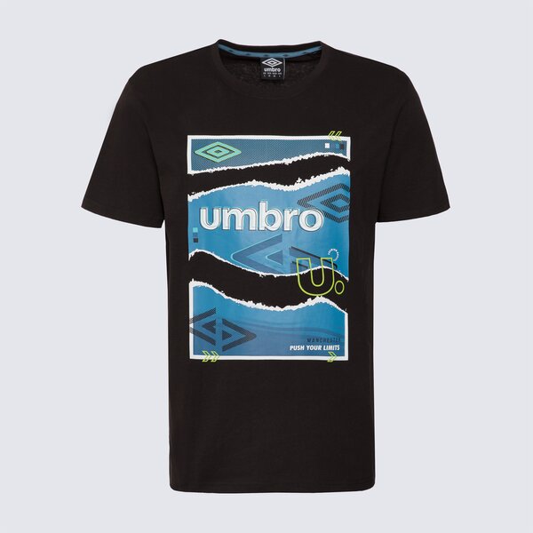 Koszulka męska UMBRO T-SHIRT UMBRO GRAPHICS B LOGO BLACK ul325tsm04001 kolor czarny