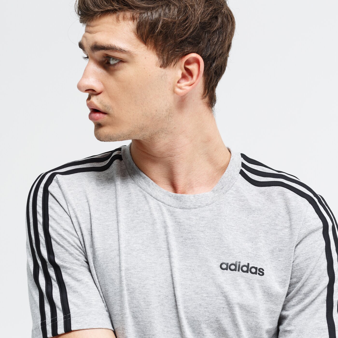 Koszulka męska ADIDAS T-SHIRT E 3S du0442 kolor szary