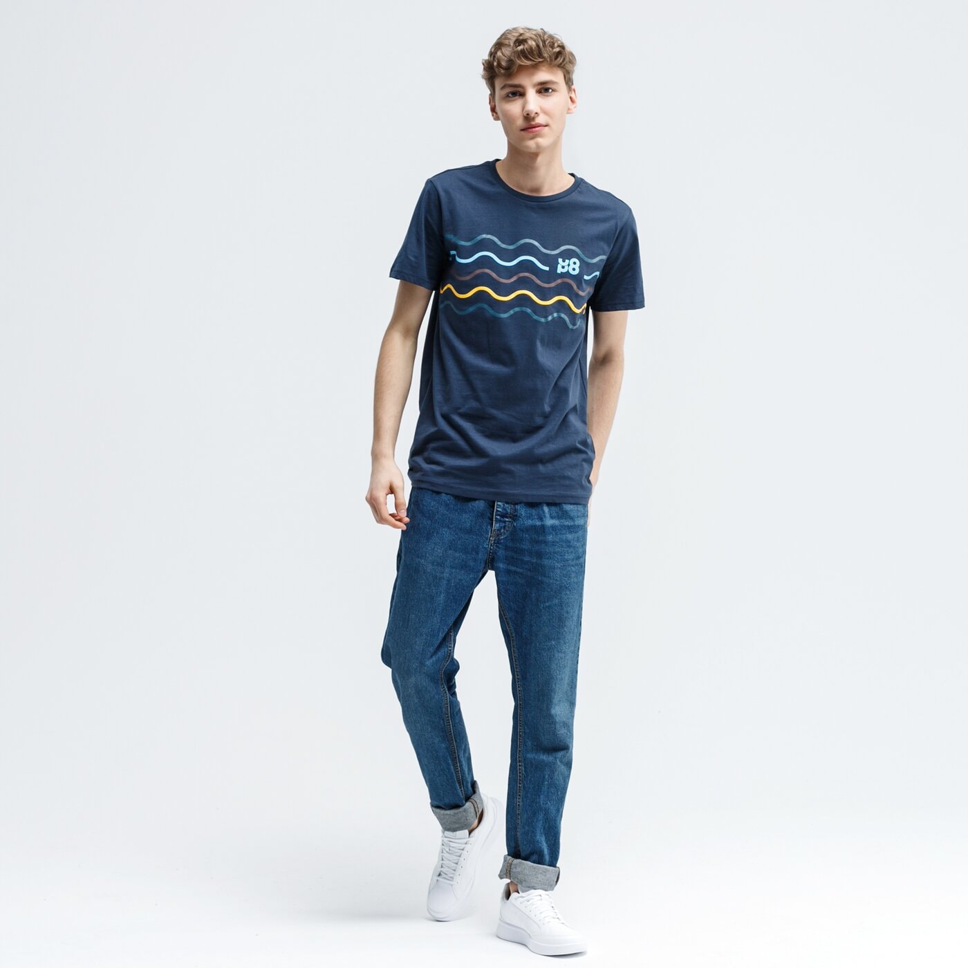 Koszulka męska UP8 T-SHIRT STEEN up120tsm01001 kolor granatowy