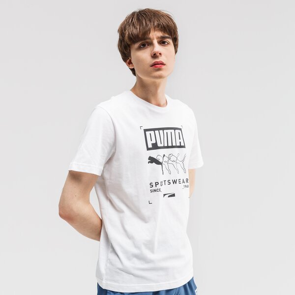 Koszulka męska PUMA T-SHIRT BOX PUMA 581908 02 kolor biały