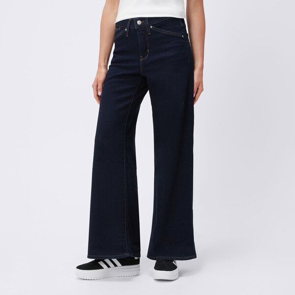 Spodnie dresowe damskie LEVI'S SPODNIE 318 STYLED SHP WIDE LEG 001q7-0004 kolor granatowy