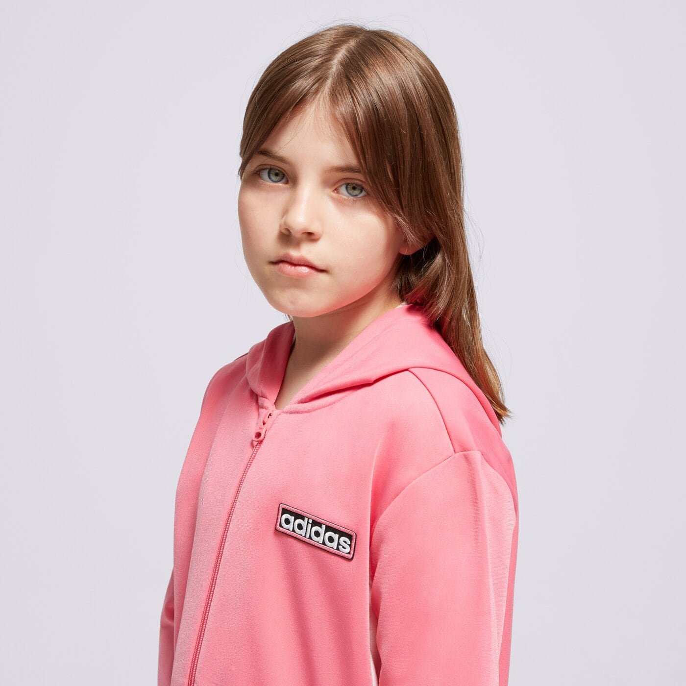 Bluza dziecięca ADIDAS BLUZA Z KAPTUREM FZ HOODIE GIRL in2115 kolor różowy