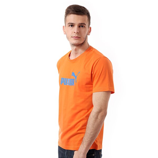Koszulka męska PUMA T-SHIRT LARGE NO LOGO TEE 82397928 kolor pomarańczowy