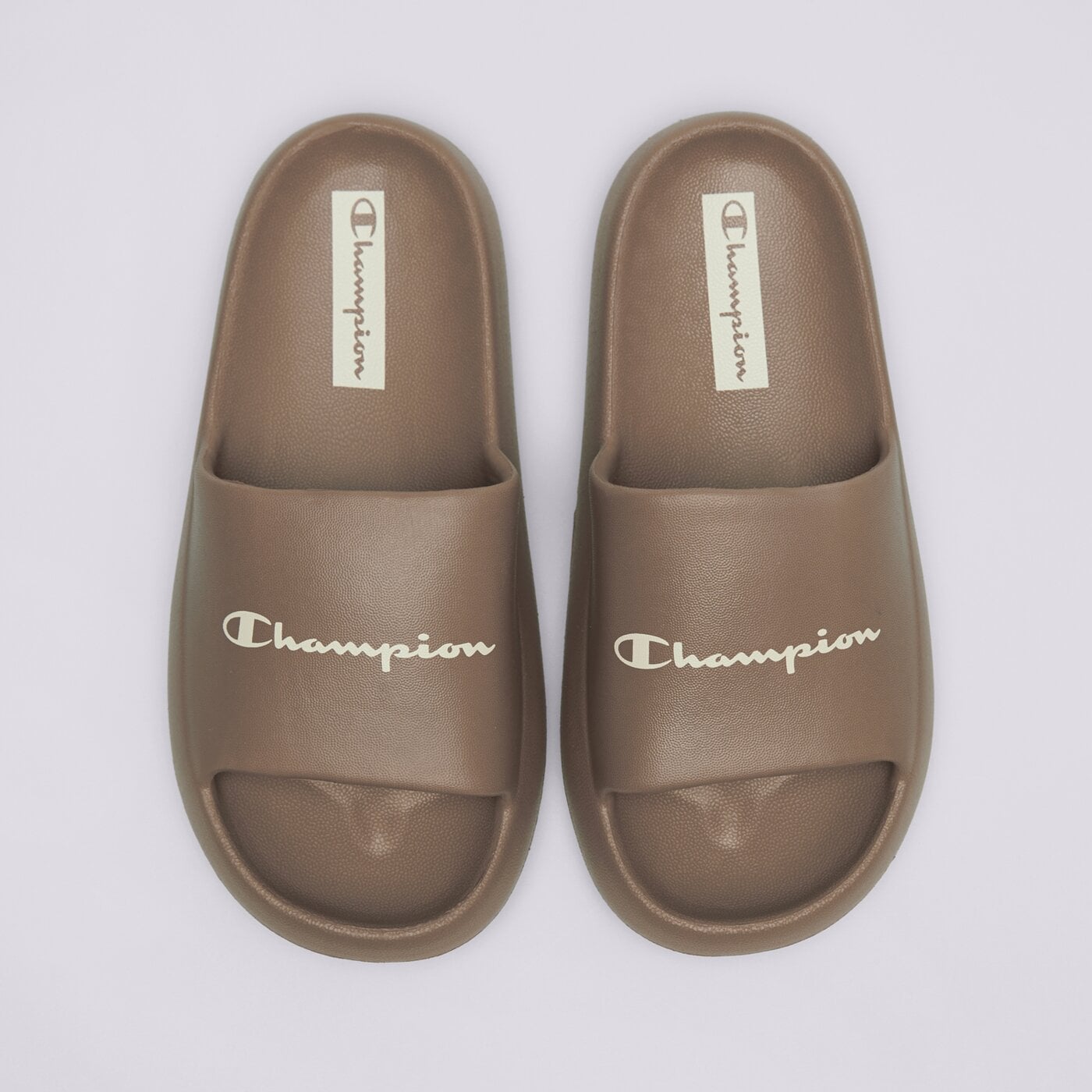 Klapki damskie CHAMPION SOFT SLIPPER SLIDE s11807ms032 kolor brązowy