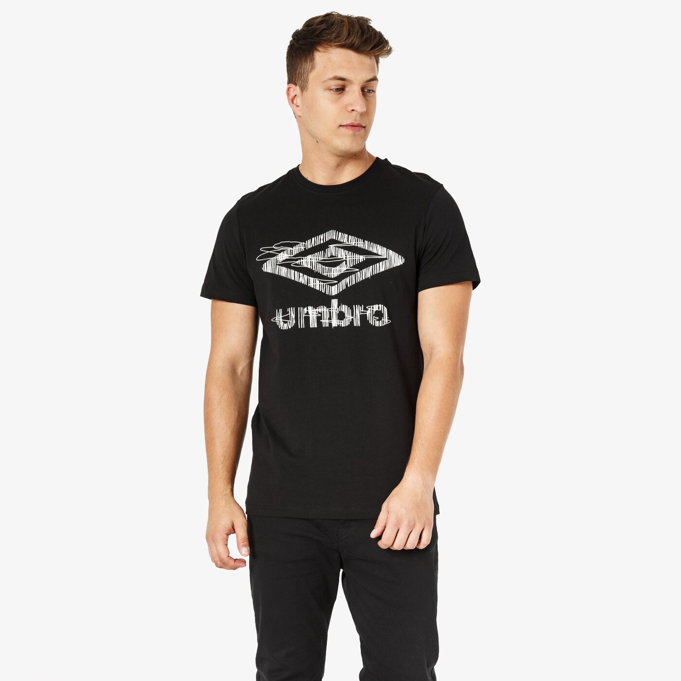 Koszulka męska UMBRO T-SHIRT SS LUSTY ul38tsm50002 kolor czarny