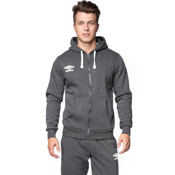 Bluza męska UMBRO BLUZA HOODED F/Z 64096unwc kolor szary