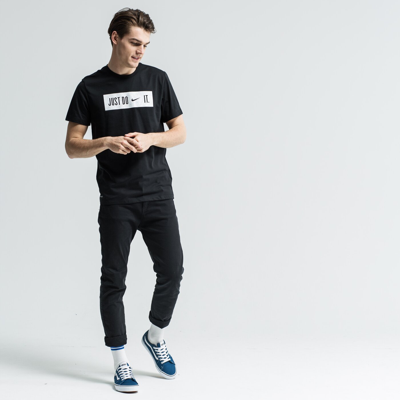 Koszulka męska NIKE T-SHIRT SS M NK DRY TEE DB JDQ BLOCK 2.0 bq1851-010 kolor czarny