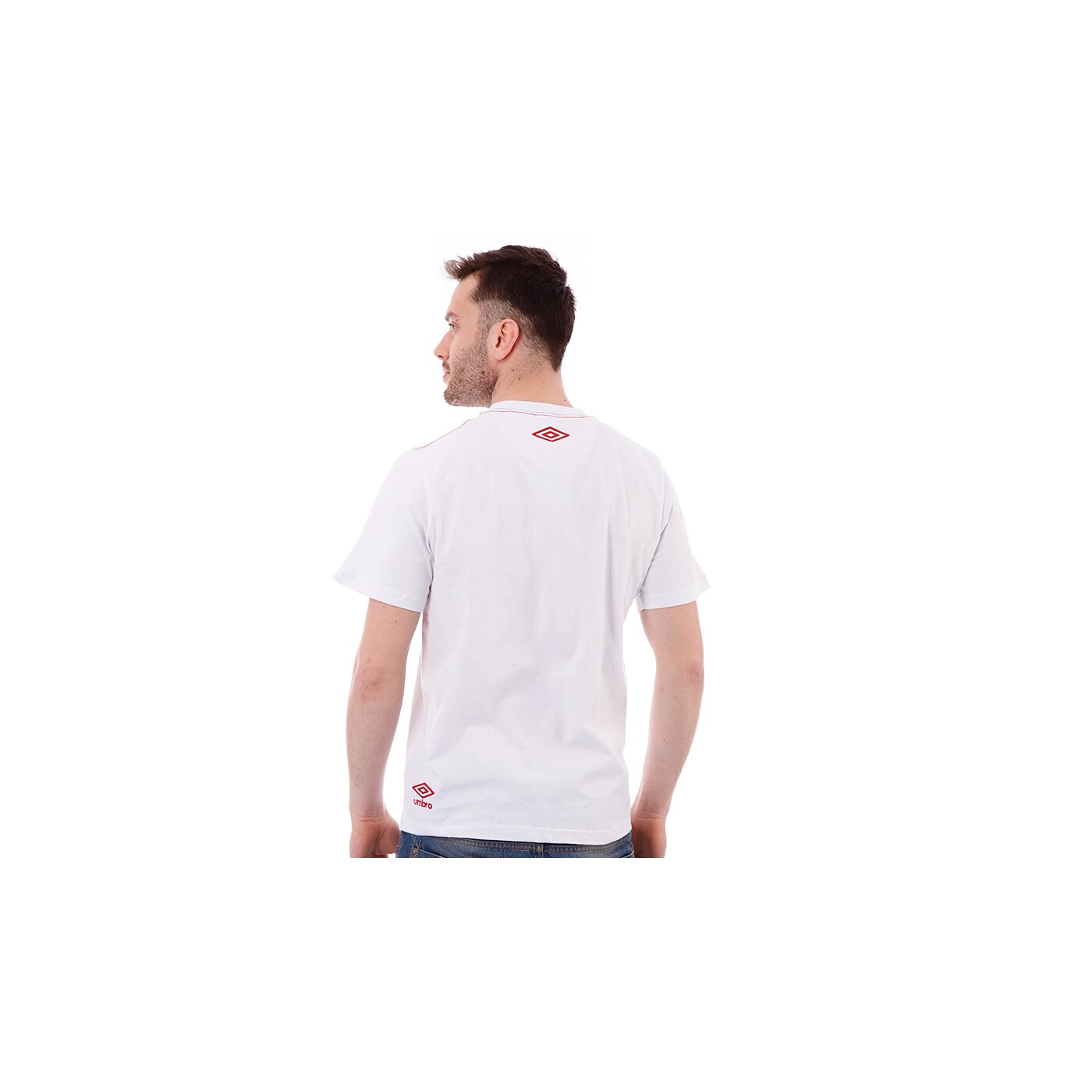 Koszulka męska UMBRO T-SHIRT ADVANCED SPORTSTYLE TEE ul13tsm11538 kolor biały